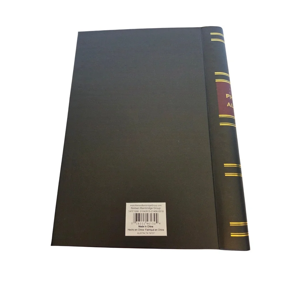 Pinnacle Black Gold Foil Photo Album Holds 300 4x6 or 100 5x7  Fleur-de-Lis